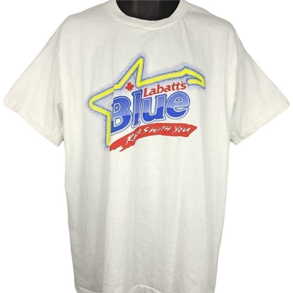 Labatts Blue Rocks T Shirt Vintage 90s 1993 Autumn Blues Fest Made In USA Mens
